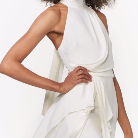 Halston Mock Neck Gown - Picture 3 of 5